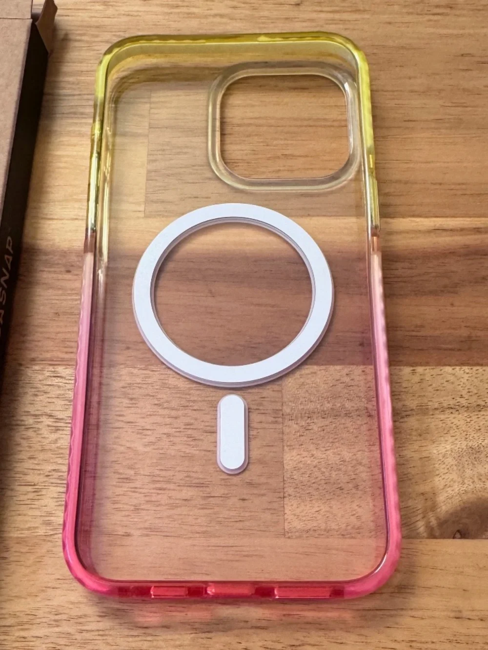 NEW - Yellow and pink MagSafe Phone Case With Grip for iPhone 15 Pro Max